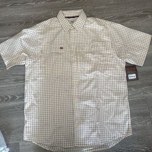 Classic Beige Checkered Men's Shirt